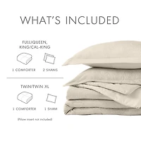 Cream Chambray 2-pc. Twin/Twin XL Comforter Set