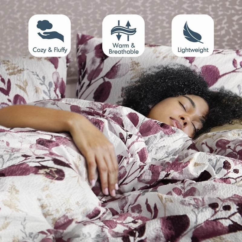 Purple Botanical 2-pc. Twin/Twin XL Comforter Set