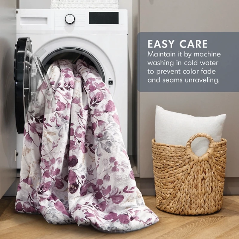 Purple Botanical 3-pc. Full/Queen Comforter Set