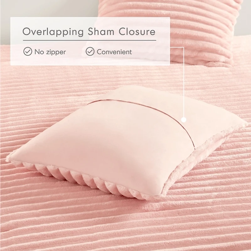 Fluffy Ribbed 2-pc. Twin Comforter Set