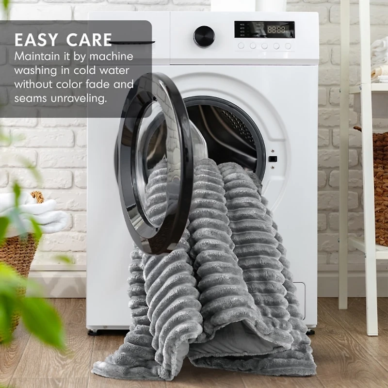 Fluffy Ribbed 2-pc. Twin Comforter Set