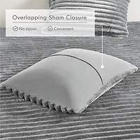 Fluffy Ribbed 3-pc. Full/Queen Comforter Set