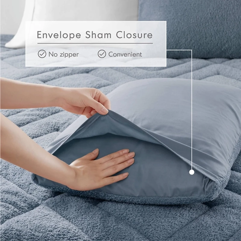 Quilted Teddy 3-pc. King Comforter Set