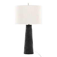 Matte Black Tapered Kona Table Lamps, Set of 2