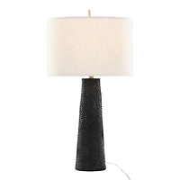 Matte Black Tapered Kona Table Lamps, Set of 2