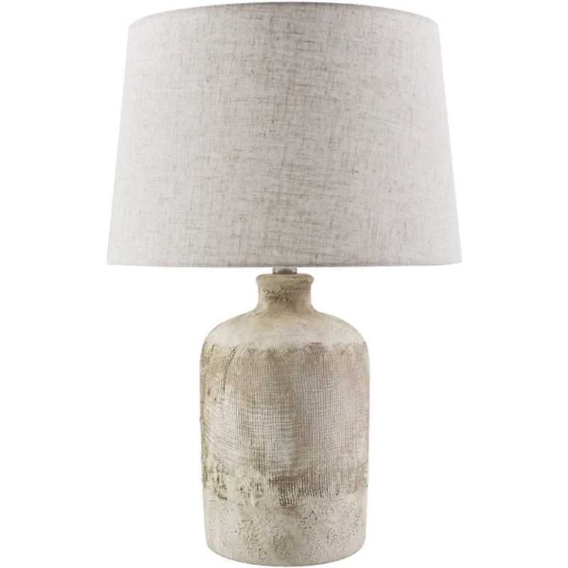 Neutral Textured Ceramic Rivera Table Lamp