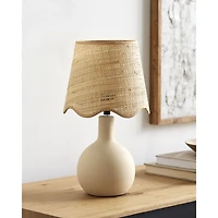 Ceramic Balbao Scalloped Shade Table Lamp
