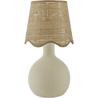 Ceramic Balbao Scalloped Shade Table Lamp
