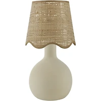 Ceramic Balbao Scalloped Shade Table Lamp