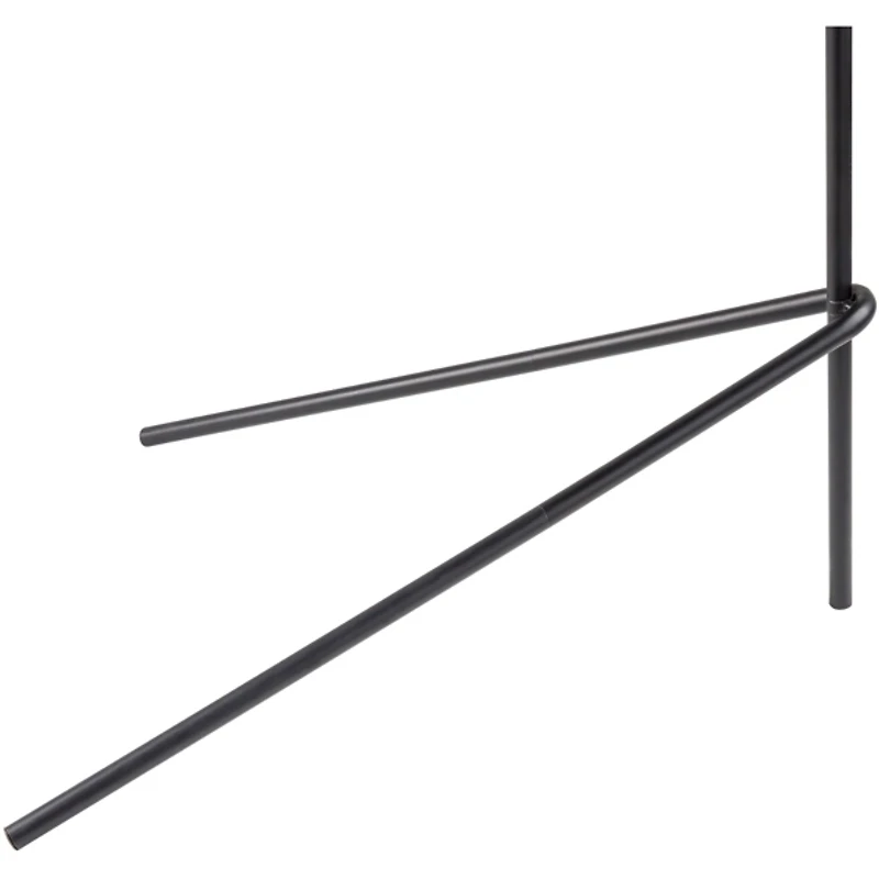 Black Metal Jeri Floor Lamp with Rattan Shade