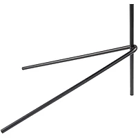 Black Metal Jeri Floor Lamp with Rattan Shade