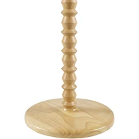Natural Wood Spindle Paduak Floor Lamp
