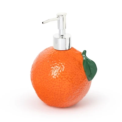 Orange Ceramic Soap Pump