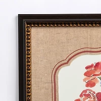 Bouquet on Linen Framed Art Print