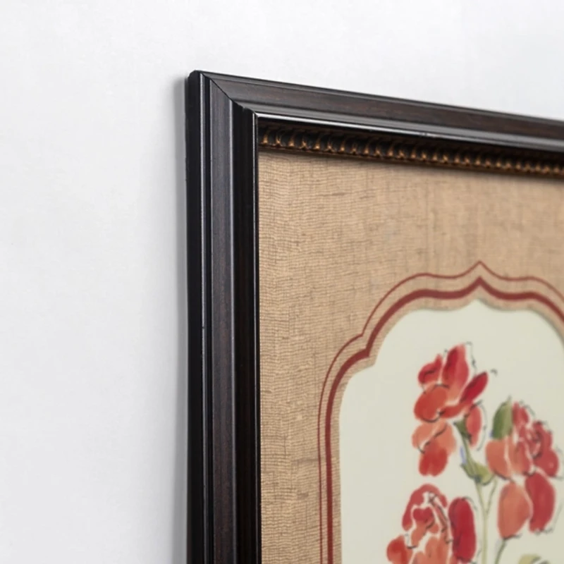 Bouquet on Linen Framed Art Print