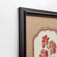 Bouquet on Linen Framed Art Print