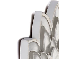 Gray and White Carved Medallion Wall Plaque