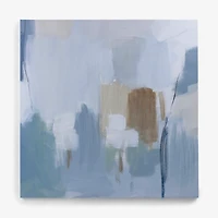 Blue Abstract Brushstrokes Canvas Art Print