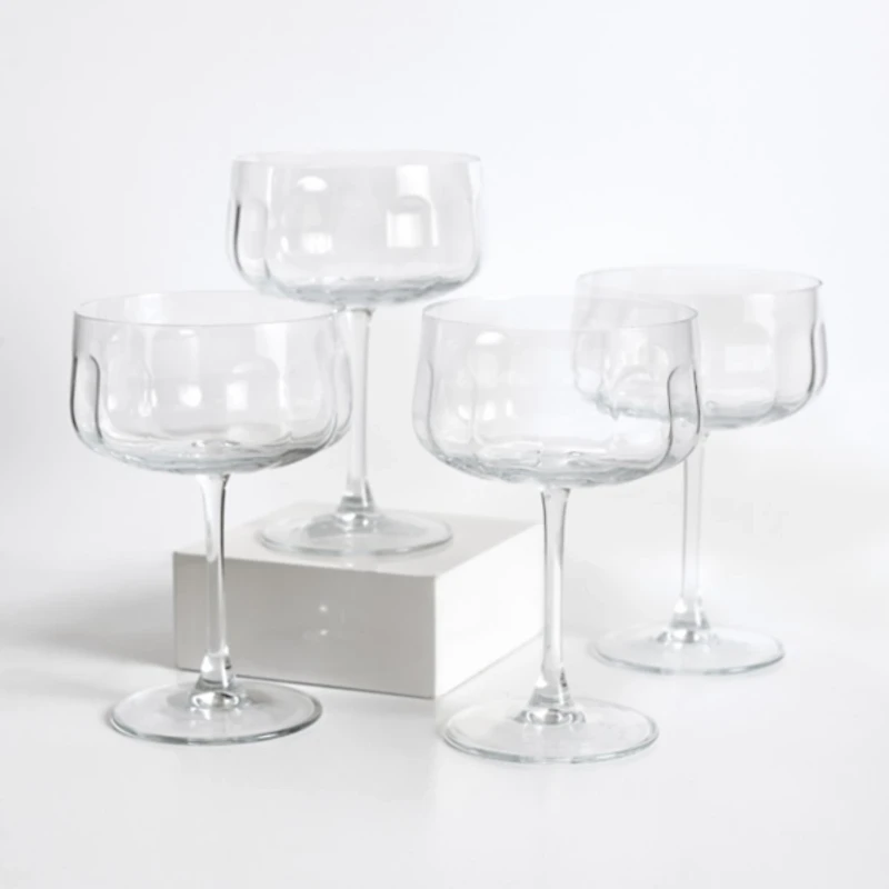 Regal Champagne Coupe Glasses, Set of 4