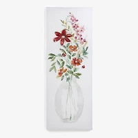 Red Summer Florals Canvas Art Print