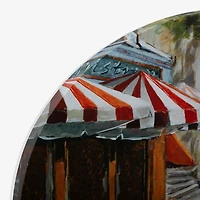 French Courtyard Arched Canvas Art Print