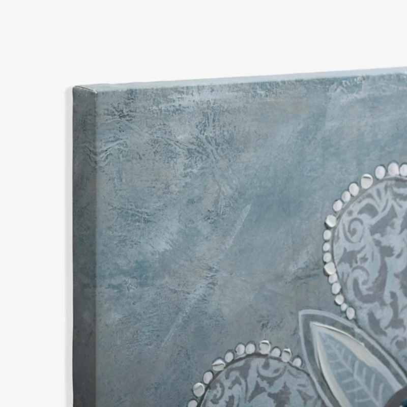 Blue Mosaic Sunburst Canvas Art Print