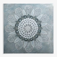 Blue Mosaic Sunburst Canvas Art Print