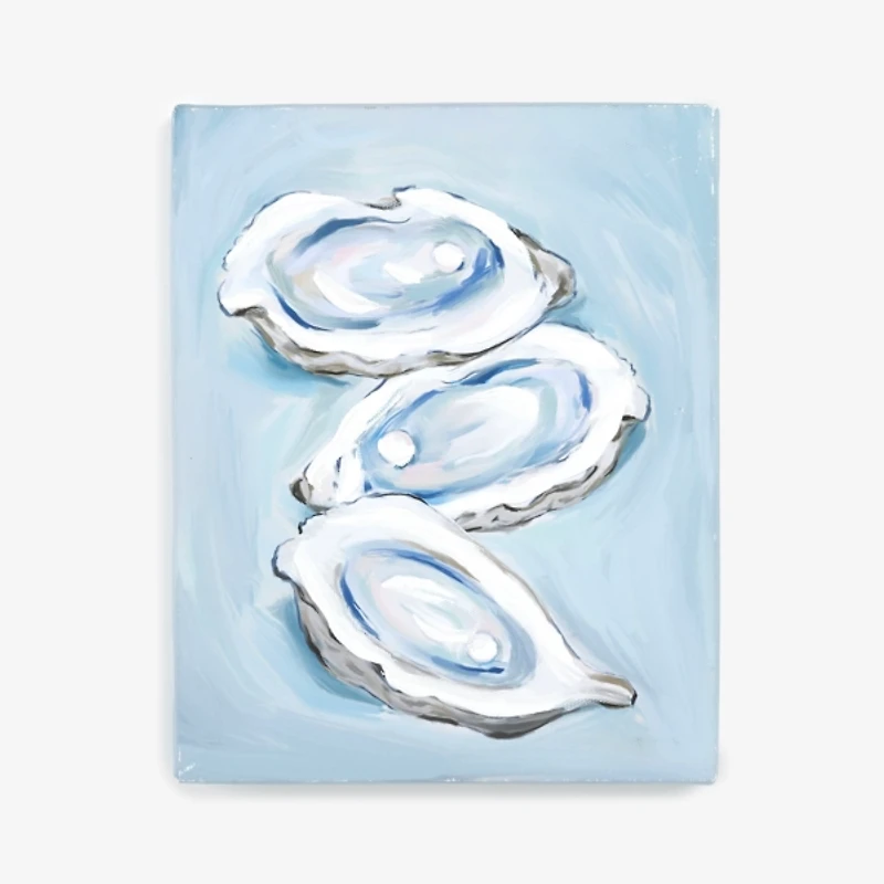 Blue Oysters Canvas Art Print