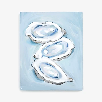 Blue Oysters Canvas Art Print
