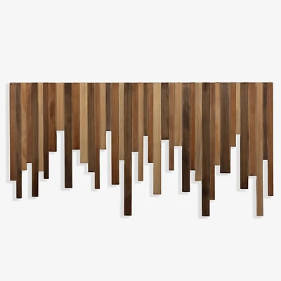Natural Tones Wood Planks Wall Plaque