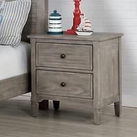 Graywash Wood 2-Drawer Lyla Nightstand