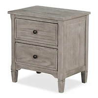 Graywash Wood 2-Drawer Lyla Nightstand
