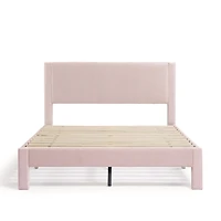 Pink Upholstered Dalia Queen Platform Bed
