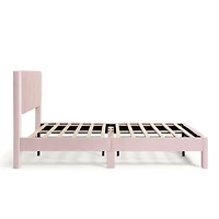 Pink Upholstered Dalia Queen Platform Bed