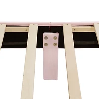 Pink Upholstered Dalia Queen Platform Bed