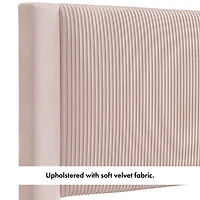 Pink Upholstered Dalia Queen Platform Bed