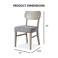 Gray Upholstered Porter Dining Chairs, Set of 2