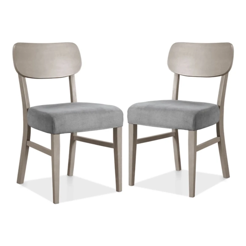 Gray Upholstered Porter Dining Chairs, Set of 2