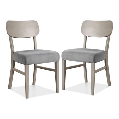 Gray Upholstered Porter Dining Chairs, Set of 2