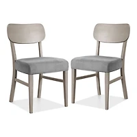 Gray Upholstered Porter Dining Chairs, Set of 2