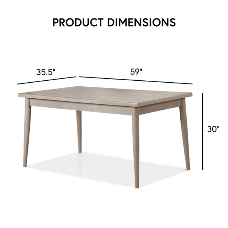 Gray Wood Porter Modern Dining Table
