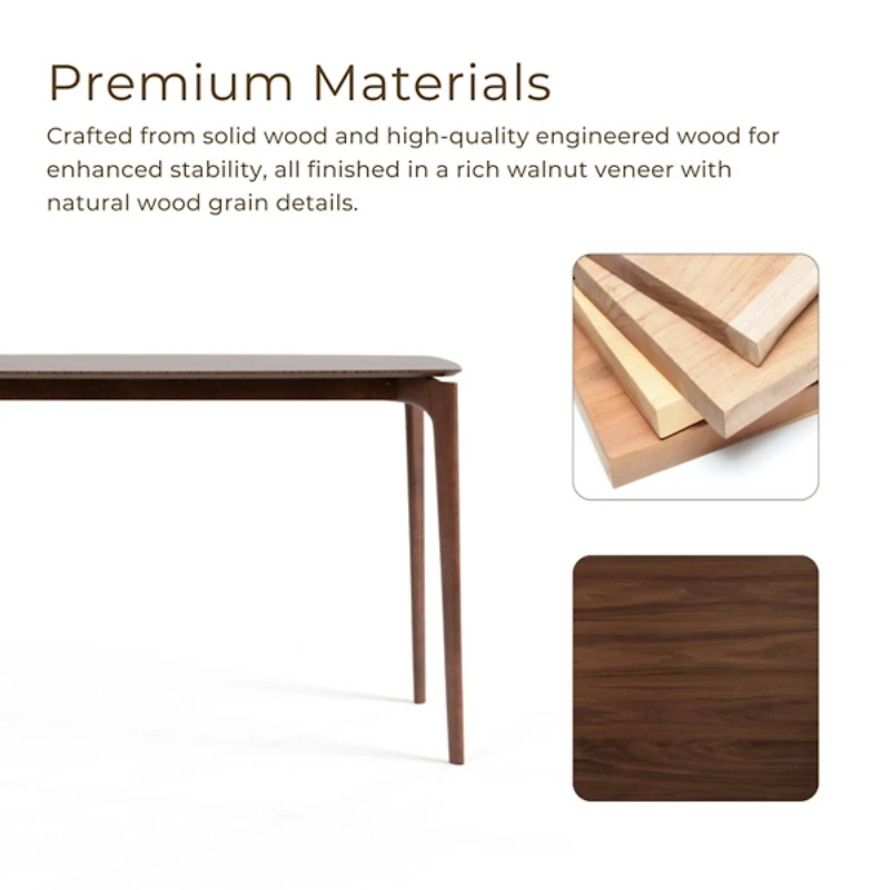 Walnut Wood Penny Counter Height Table