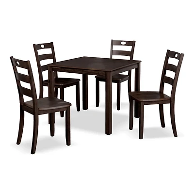 Espresso Wood Brooke 5-pc. Dining Furniture Set
