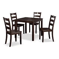 Espresso Wood Brooke 5-pc. Dining Furniture Set