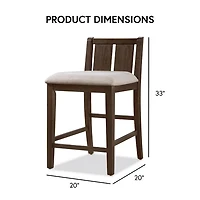 Dark Cherry Wood Kayla Counter Height 3-pc. Set