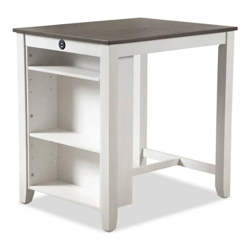 White & Gray Wood Kayla Counter Height 3-pc. Set