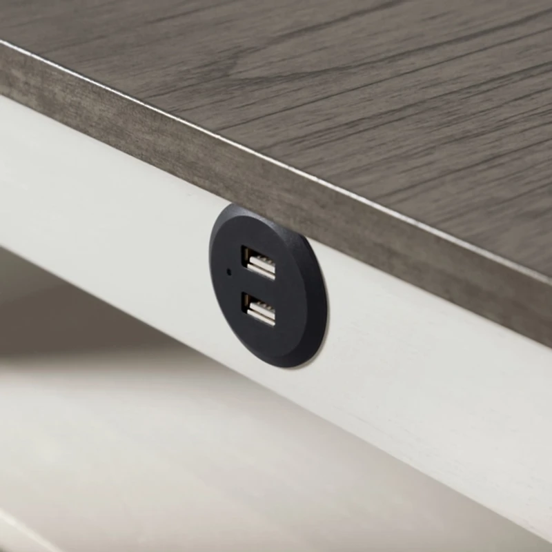 White & Gray Wood Kayla Counter Height 3-pc. Set