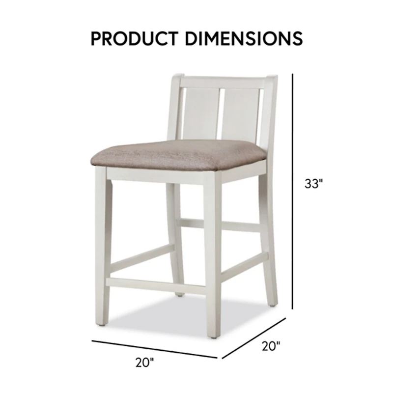 White & Gray Wood Kayla Counter Height 3-pc. Set