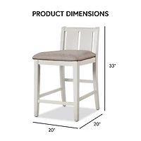 White & Gray Wood Kayla Counter Height 3-pc. Set