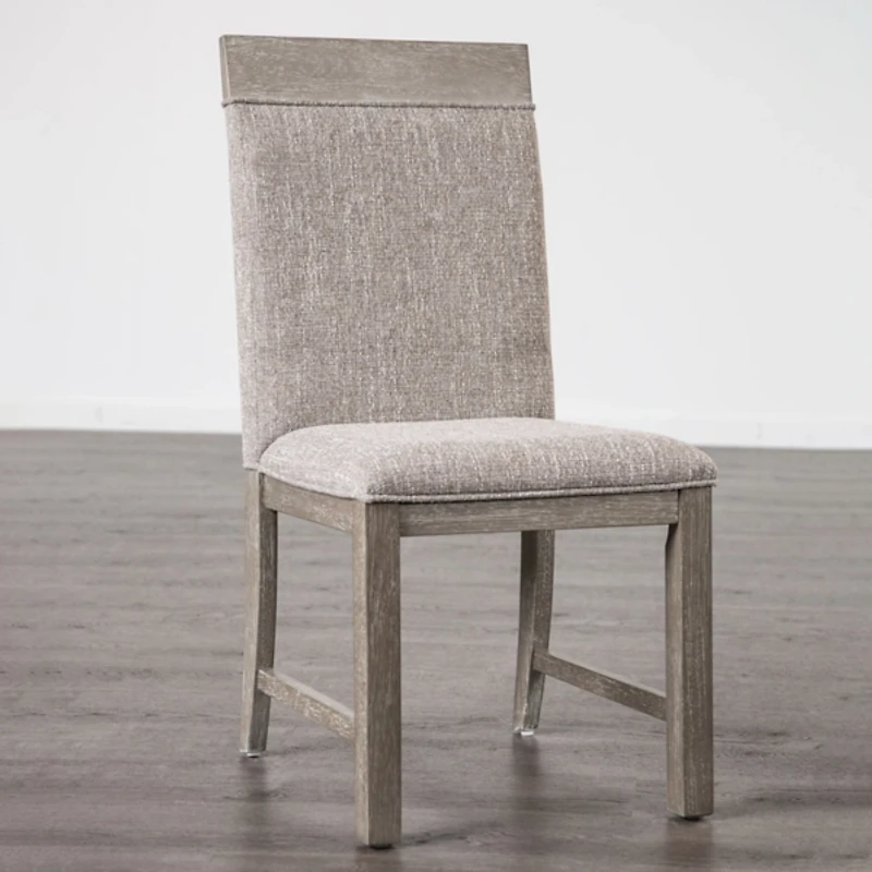 Gray Upholstered Bridgette Dining Chairs, Set of 2
